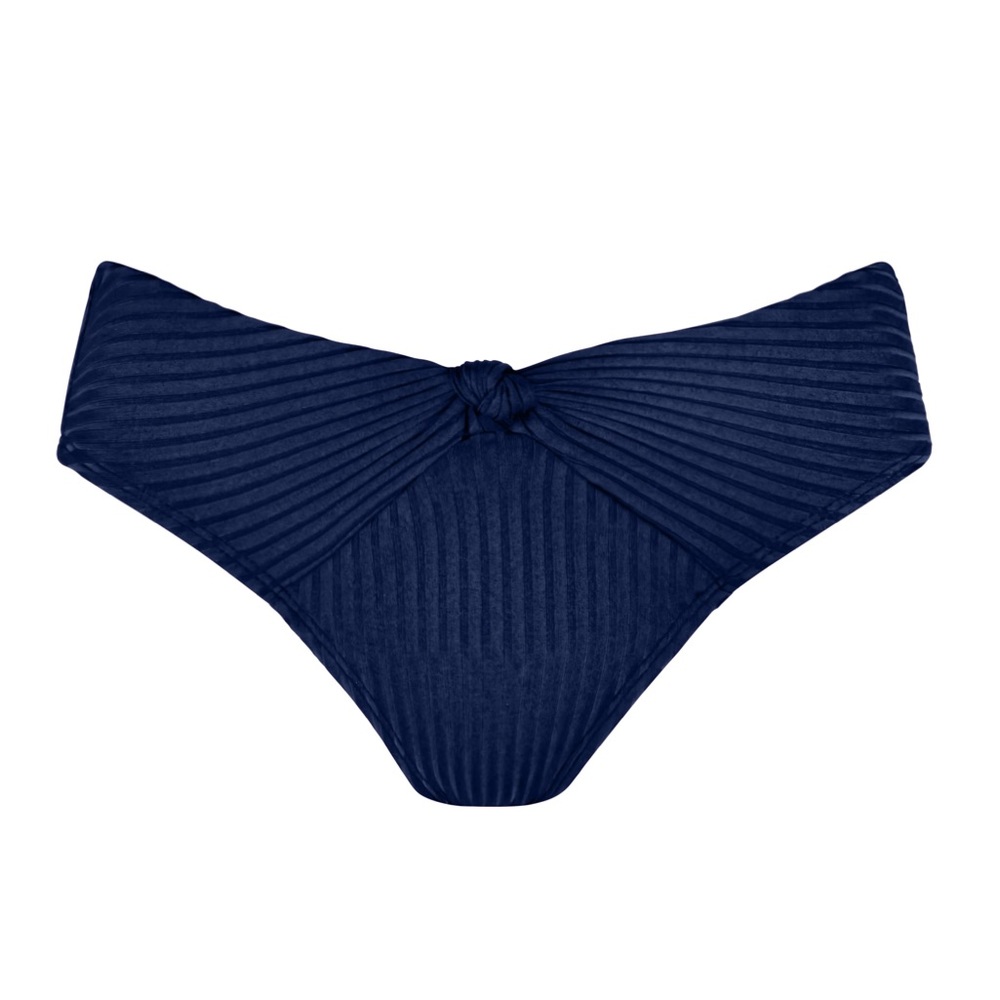 Robin Piccone NEELAH HIGH WAIST FRONT KNOT BIKINI BOTTOM NWT MARINE